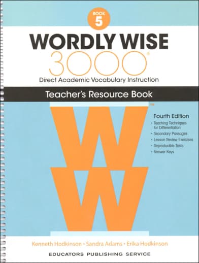 Wordly Wise 3000 Book 5 Teacher Resource Book, 4th Edition