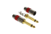 1/4 inch Mono Metal Plug Gold Plated, Red