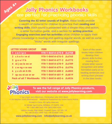 Jolly Phonics Workbooks 1-7 w/ Print Letters Jolly Phonics Workbooks 1-7 w/ Print Letters