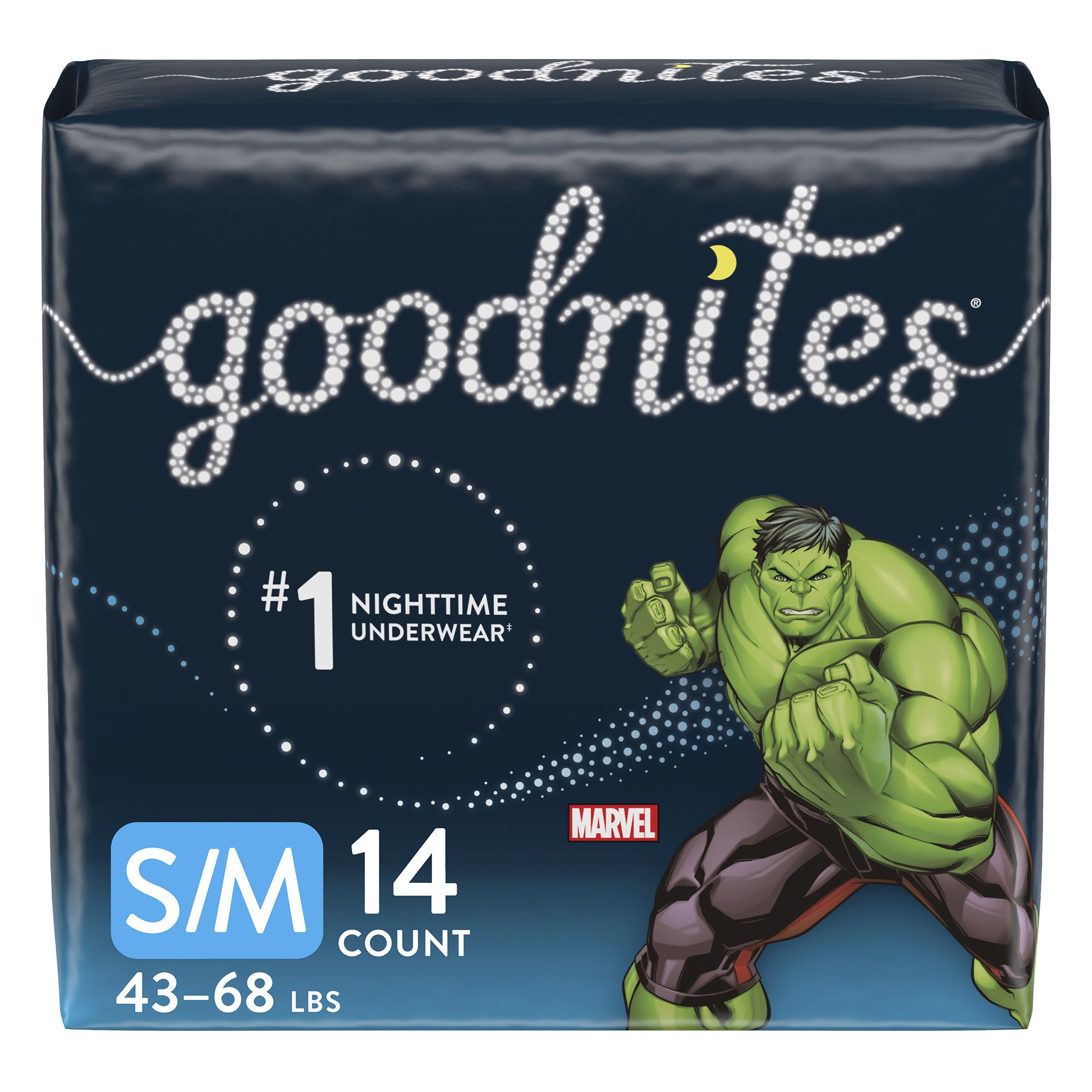 Goodnites Heavy Absorbency Nighttime Underwear, S/M for Boys 43  68 lbs. MK 883225