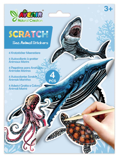 Scratch Sea Animal Stickers
