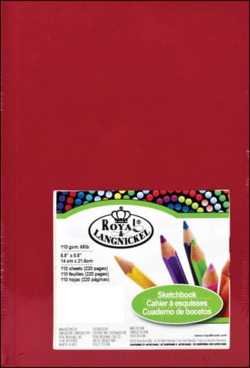 Sketchbook - Red Hardbound 5.5" x 8.5"