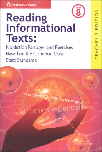 Reading Informational Texts Level 8 Teacher Book