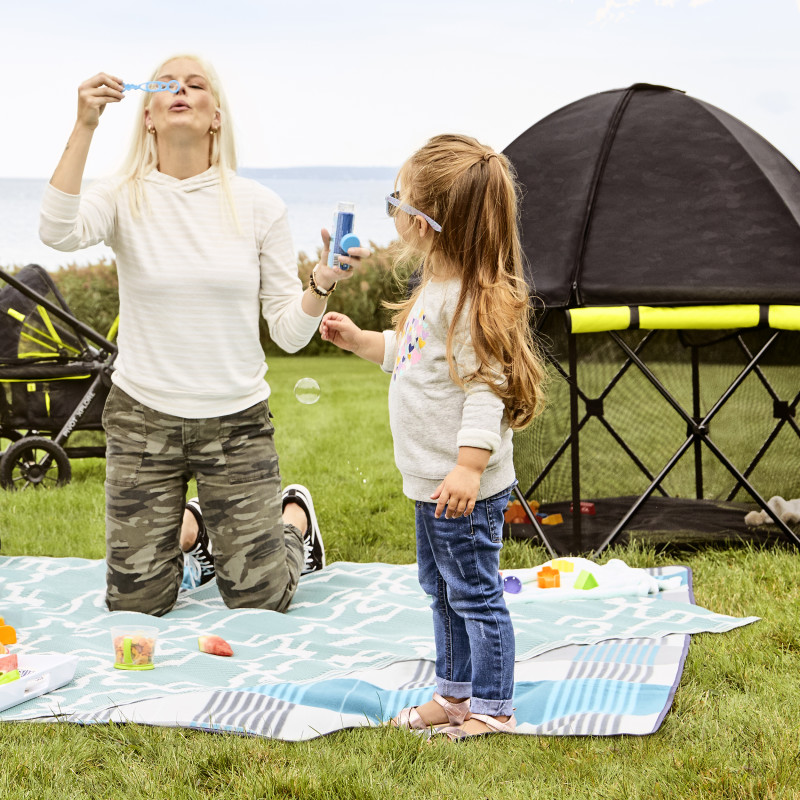 Play-Away™ Portable Playard Deluxe (Adventurer) Lifestyle Photo Play-Away™ Portable Playard Deluxe (Adventurer) Lifestyle Photo