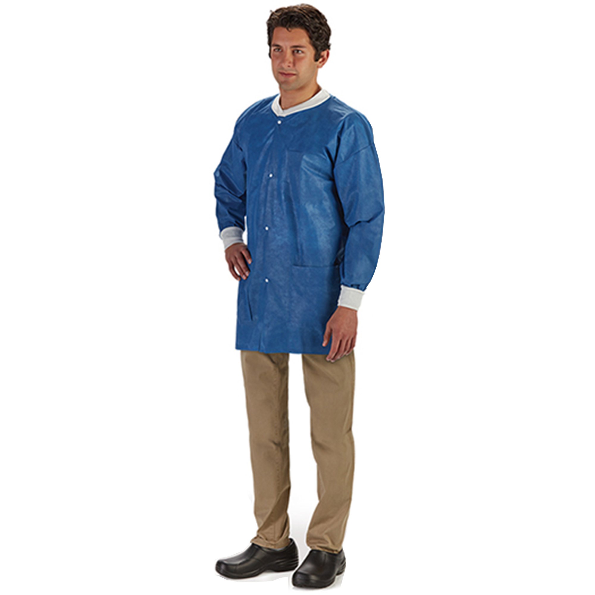 LabMates Lab Jacket, Large, Blue MK 1149956