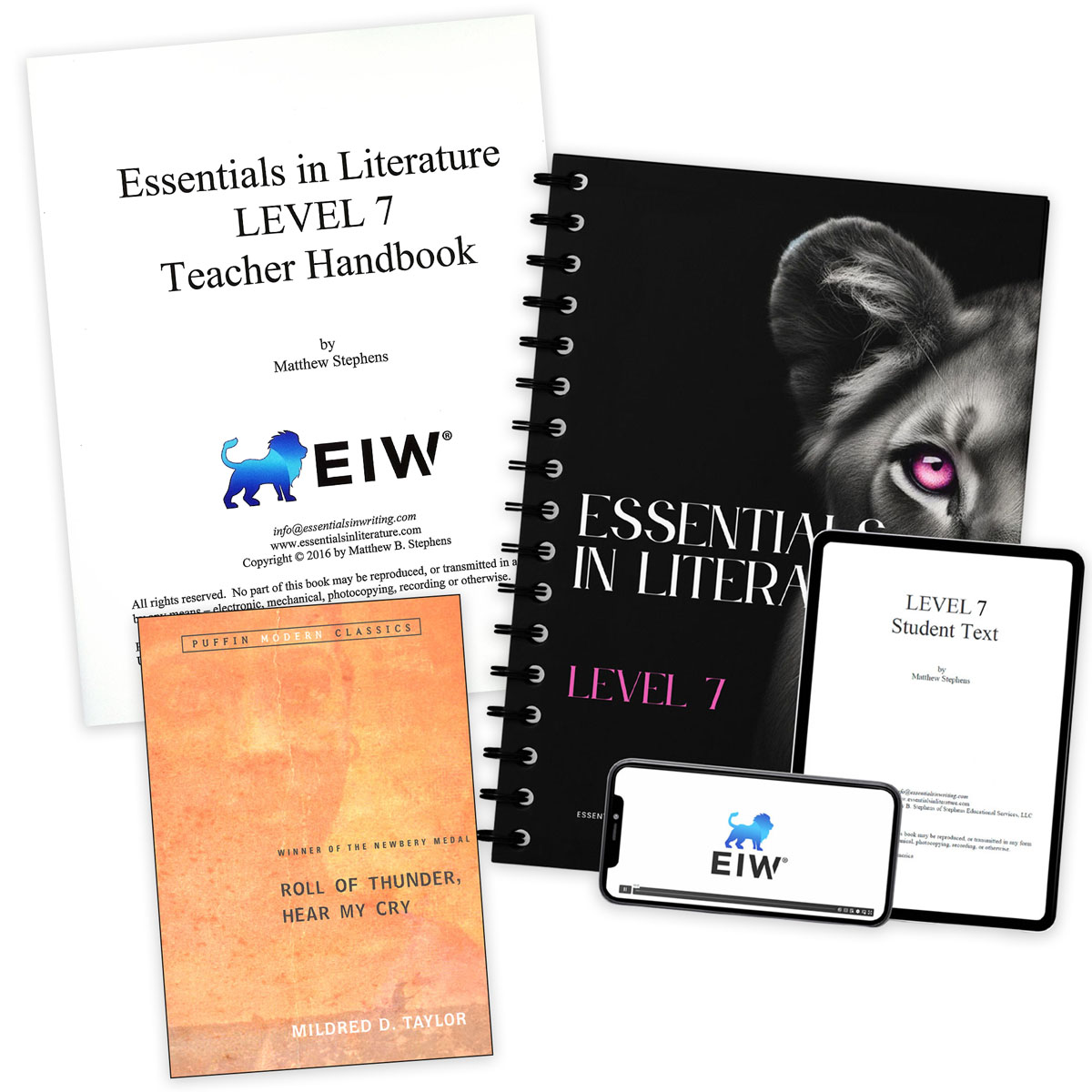 Essentials in Literature Level 7 Bundle (Textbook, Teacher Handbook, Novel, and Online Video Subscription)