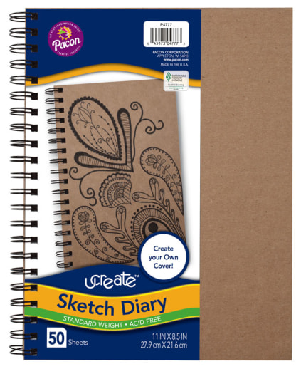 uCreate Create Your Own Sketch Diary Natural Cover (11" x 8.5")