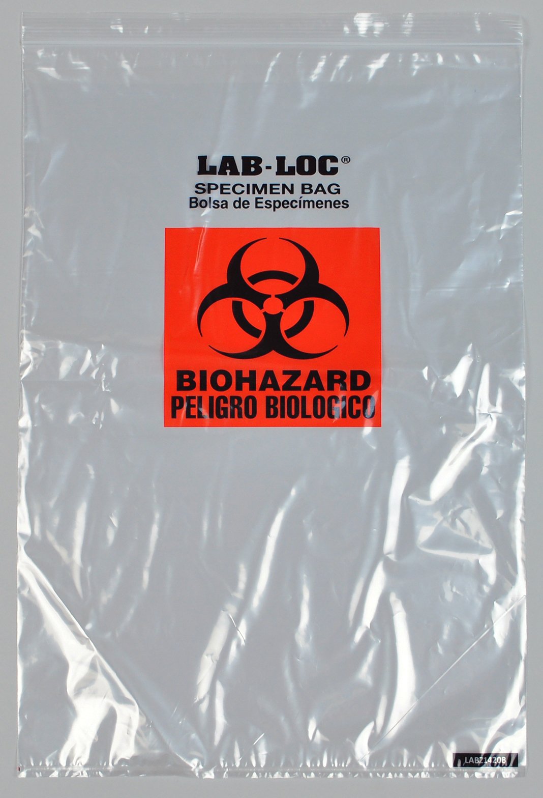 Lab-Loc Specimen Transport Bag with Document Pouch, Zip Closure, 14 x 20 Inch MK 978537