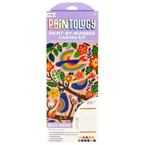 Paintololy Paint-by-Number Canvas Kit - Blue Birds