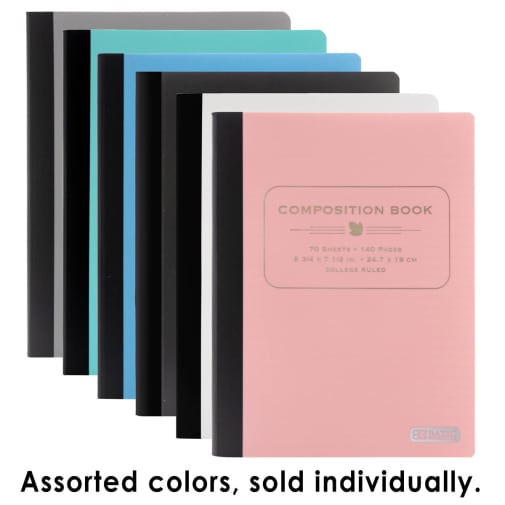 Composition Book Pastel Poly Cover - College Ruled (assorted color)