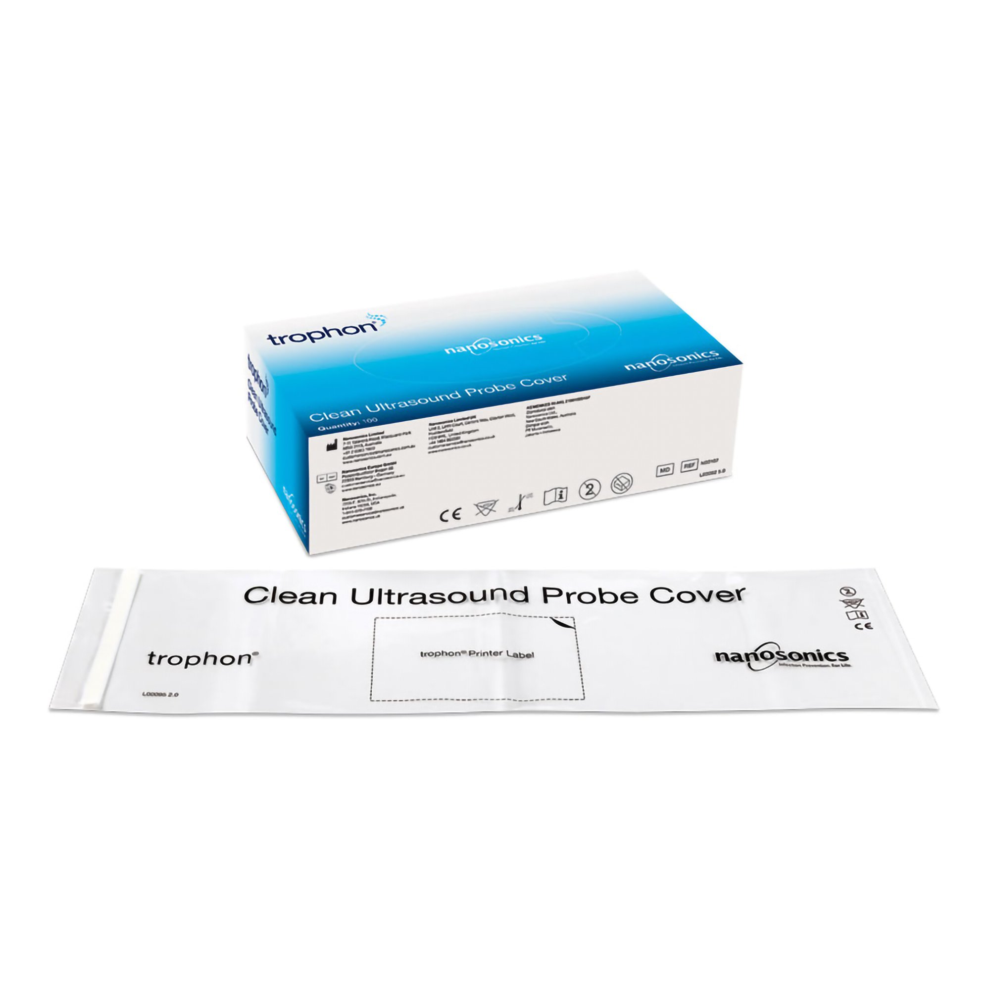 Ultrasound Probe Cover trophon Plastic Medically Clean Folded MK 1215611