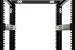Gruber 19in, 23in, 30in Rack Mount Adjustable Rails, Black.