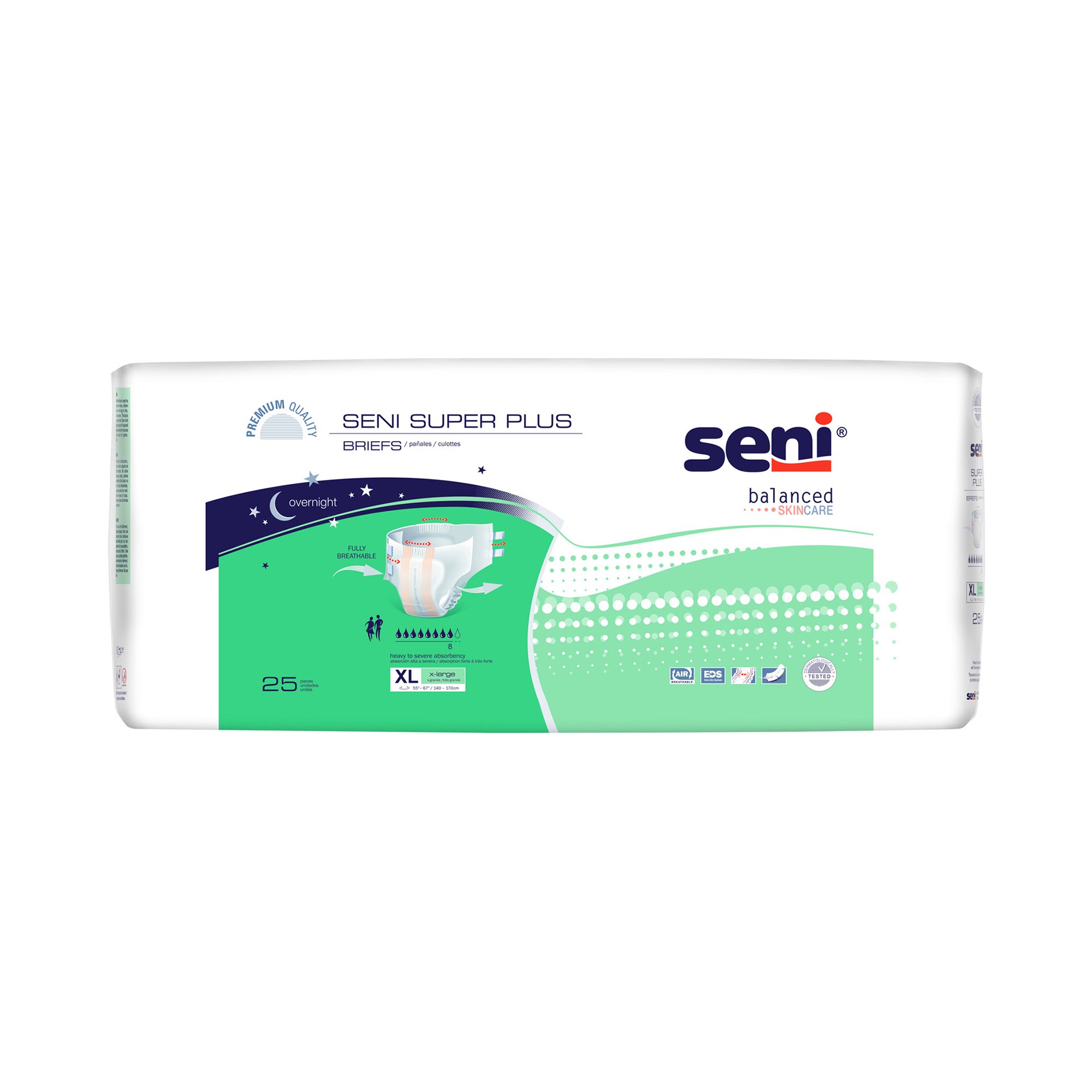 Seni Super Plus Overnight Heavy Absorbency Incontinence Brief, Extra Large MK 1163873