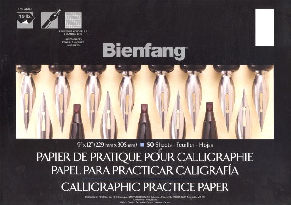 Bienfang Calligraphic Practice Paper, 50 sheets, 9 x 12
