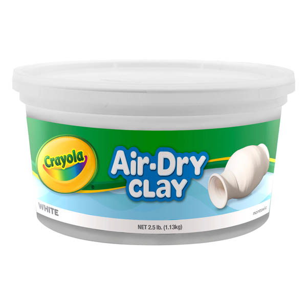 Crayola® Air-Dry Clay, 5 lb. Bucket, White, 1 Each