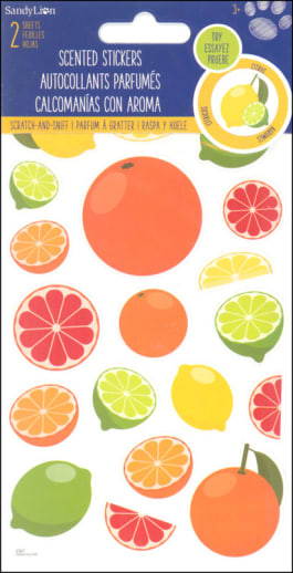 Citrus Fruits Scented Stickers