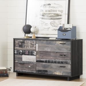 Fynn - Bureau double 6 tiroirs Fynn - Bureau double 6 tiroirs
