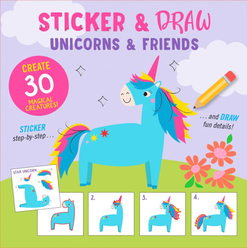 Sticker & Draw Book - Unicorns and Friends