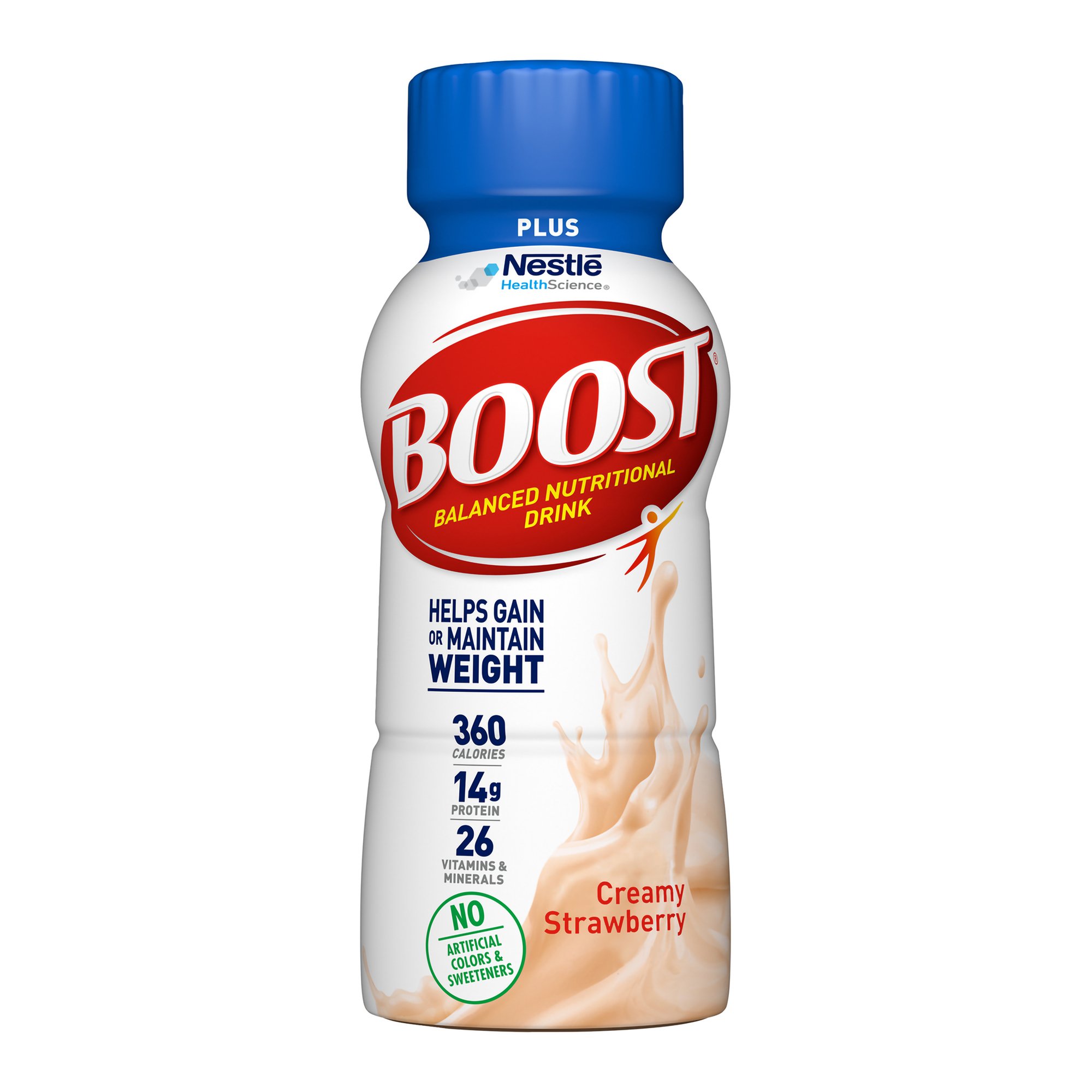 Boost Plus Strawberry Balanced Nutritional Drink, 8-ounce bottle MK 1211653