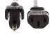 AC Power Cord, 5-15P to C13, 16 AWG, 1ft, Black