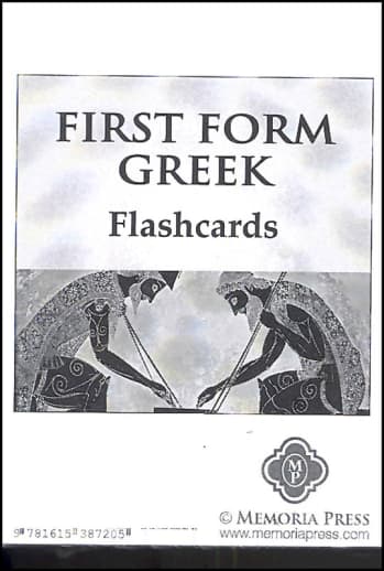 Memoria Press First Form Greek Flashcards