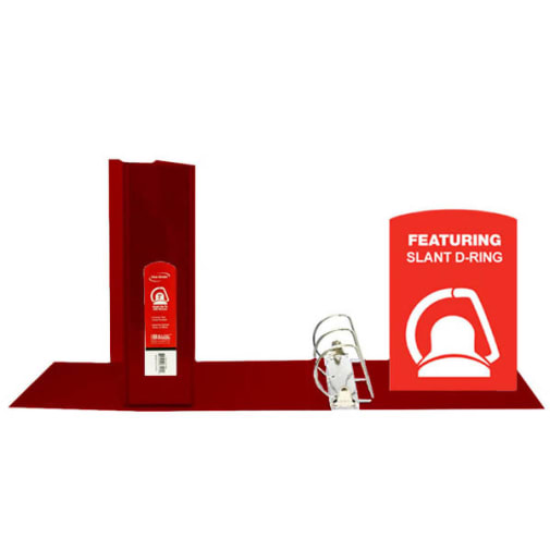 Binder - Slant-D Ring View 3" Burgundy