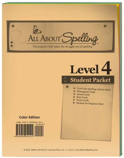All About Spelling Level 4 Student Packet (Color Edition)