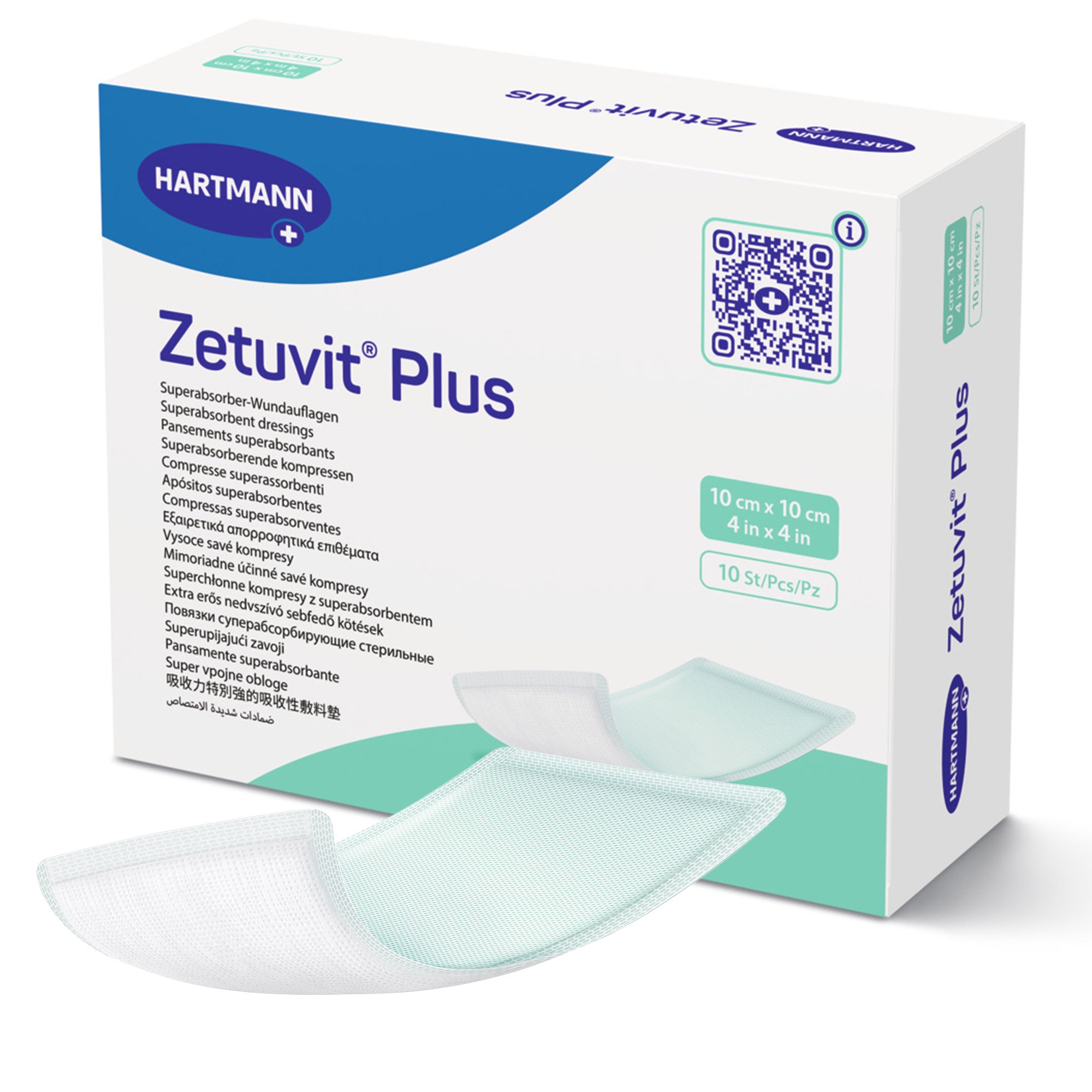 Zetuvit Plus Sterile Superabsorbent Dressing, 4 x 4 Inch MK 1161228