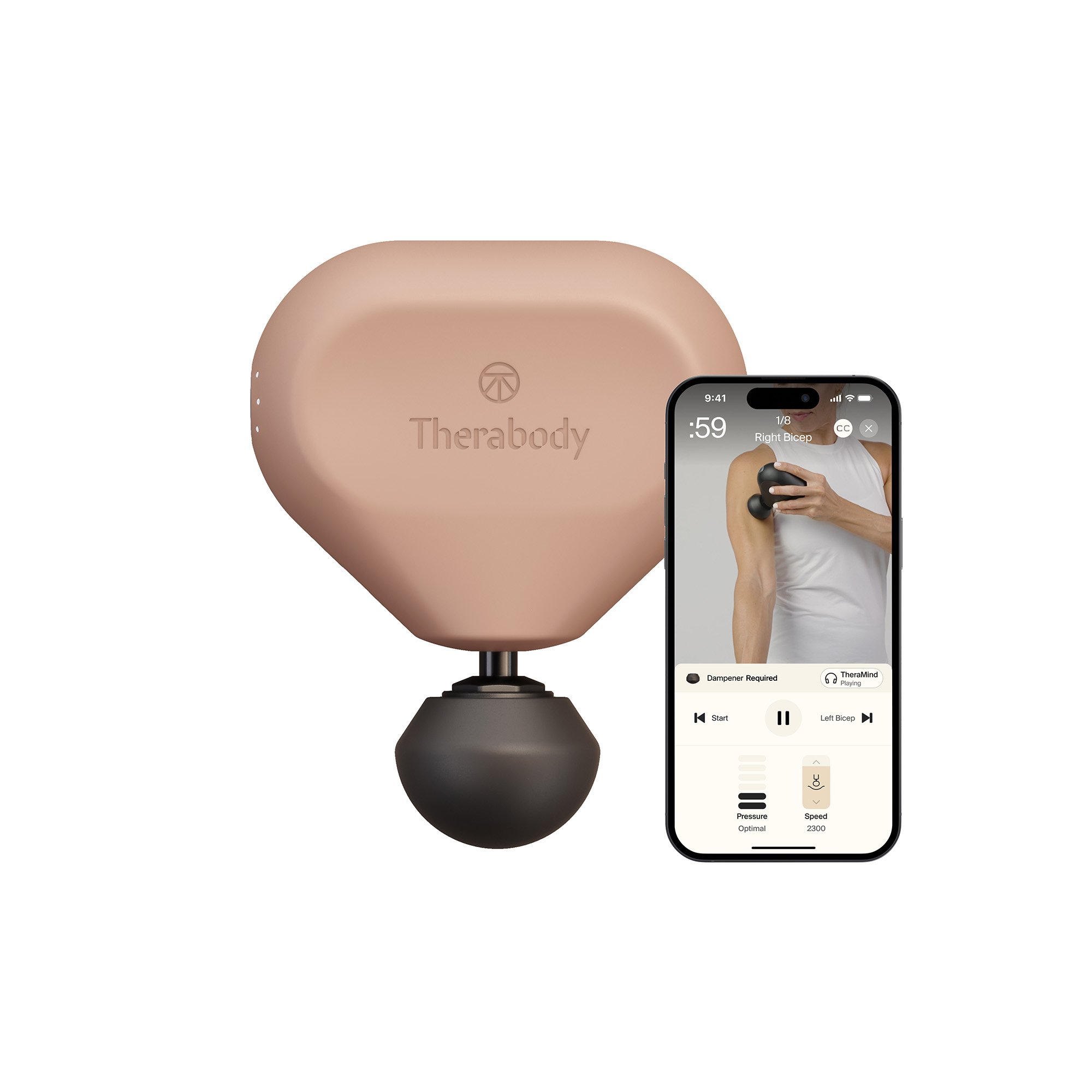 Therabody Theragun Mini Hand-Held Massager, Desert Rose MK 1269175