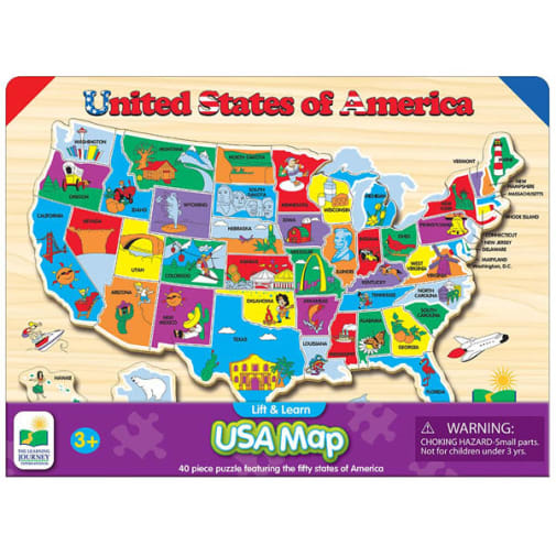Lift & Learn USA Map Puzzle