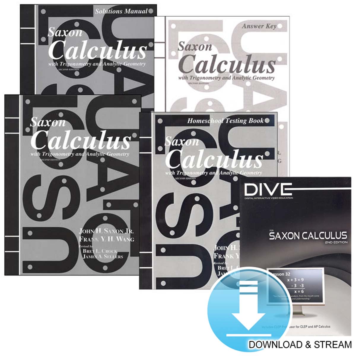 Saxon Calculus Homeschool Kit with Solutions Manual PLUS Dive Download & Stream