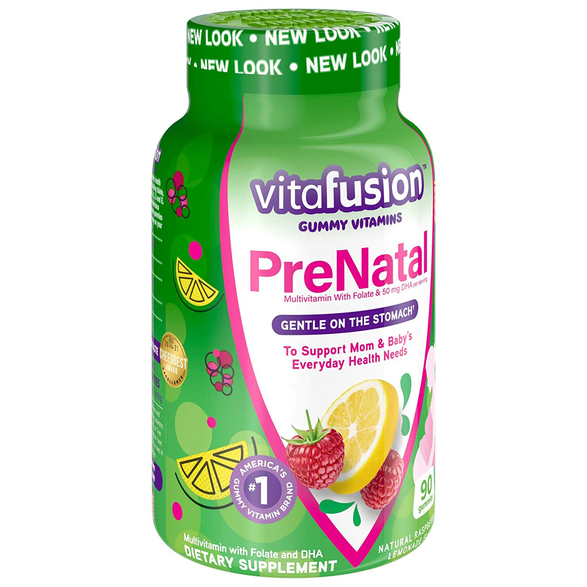 Vitafusion PreNatal Gummies Natural Raspberry Lemonade Flavor MK 1125217