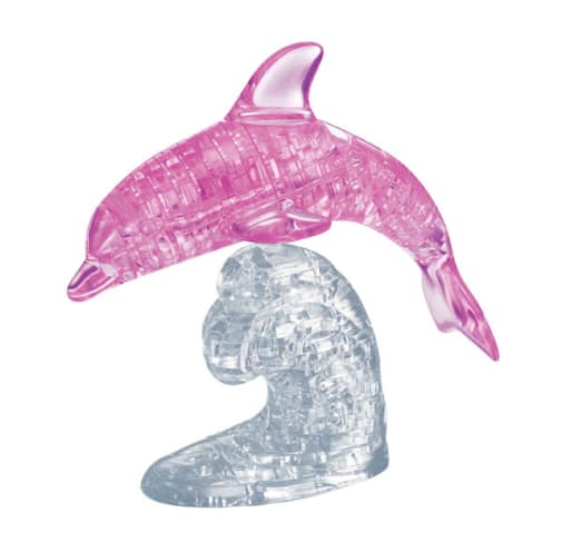 Deluxe 3D Crystal Puzzle - Dolphin (Pink)