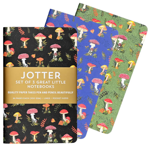 Jotters Mini Notebooks - Mushrooms (3 pack)
