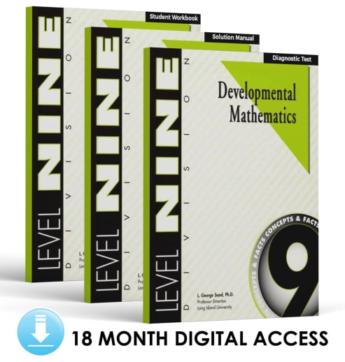 Developmental Math: Level 9 E-Book Set | Division: Concepts and Facts (18 Month Access)