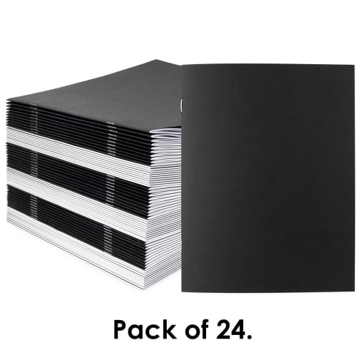Black Blank Books (8 1/2" x 11") 24 pages - Pack of 24