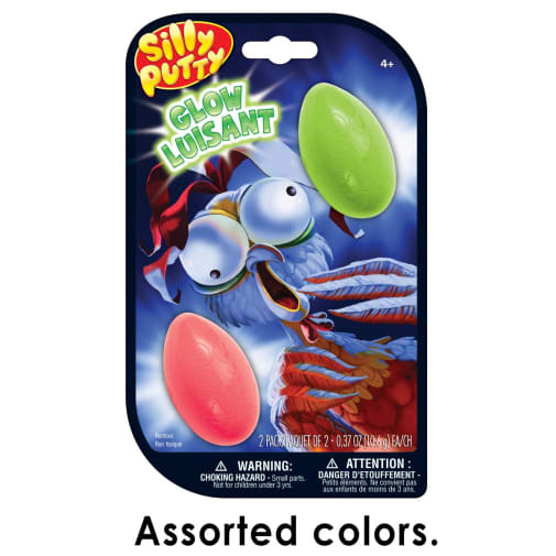 Silly Putty Glow Eggs (2 count) - assorted colors
