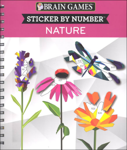 Sticker by Number - Nature (Brain Games) 156 pages