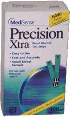 Precision Xtra Blood Glucose Test Strips MK 557139