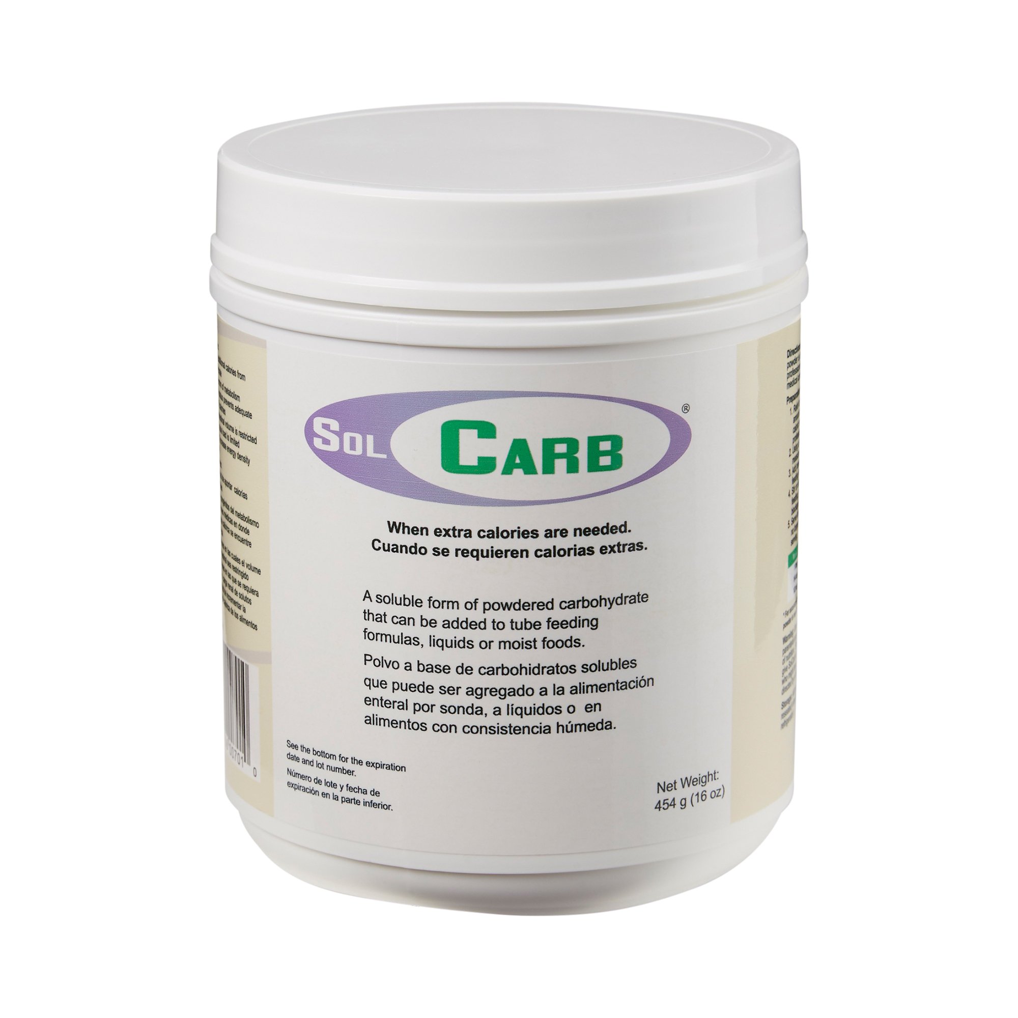 SolCarb Soluble Form of Powdered Carbohydrate, 454 Gram Jar MK 1053462