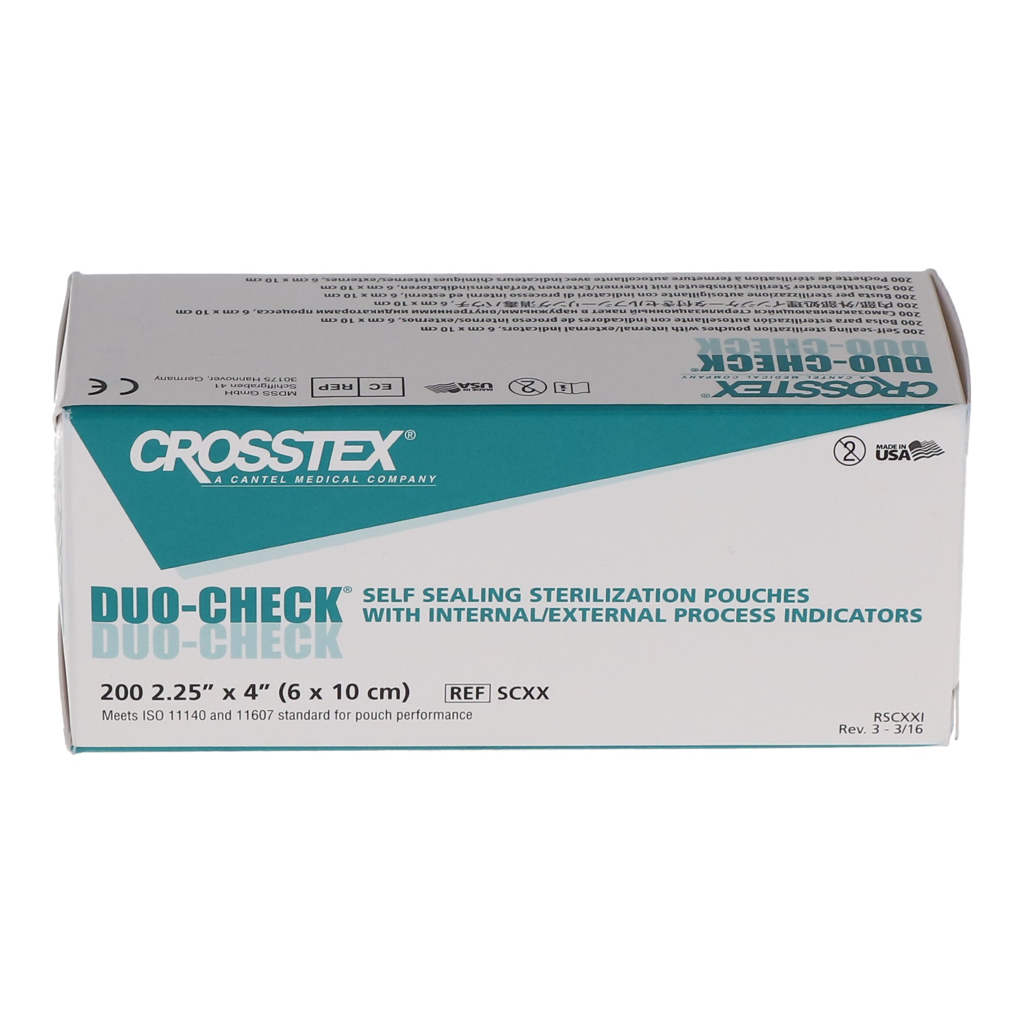 Duo-Check Sterilization Pouch, 2-1/4 x 4-1/2 Inch MK 911393
