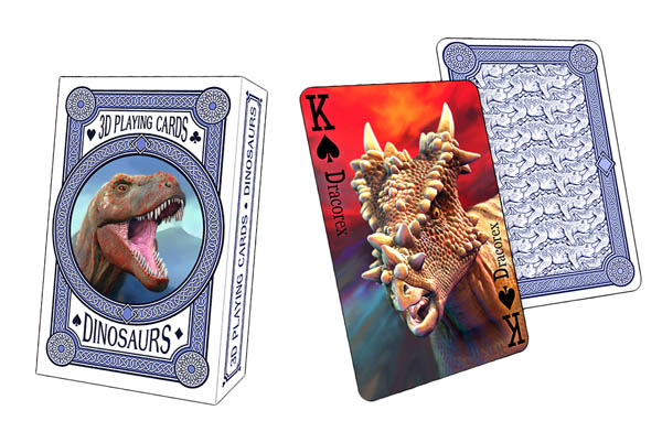 Dinosaur Playing Cards- 3D