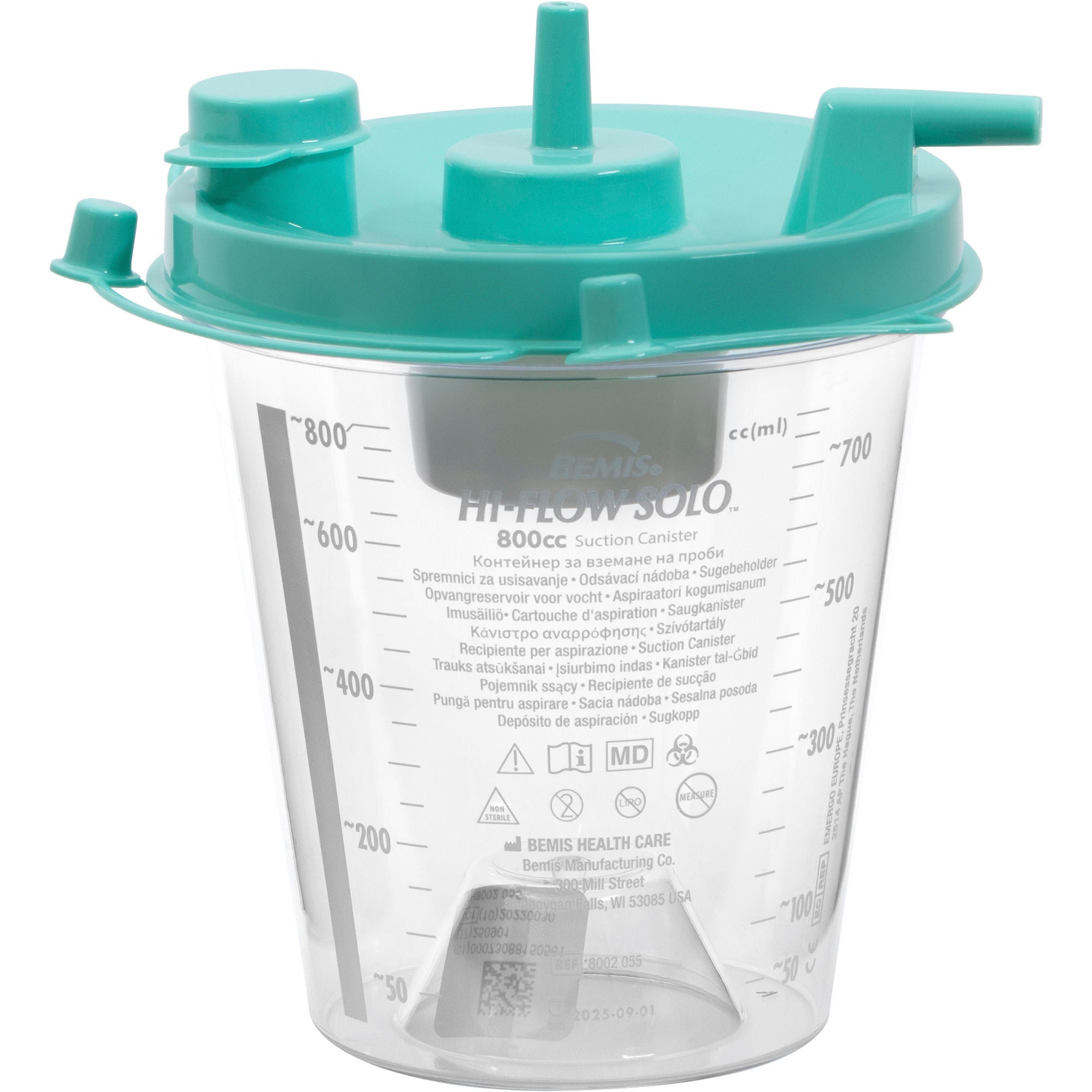 Hi-Flow Rigid Suction Canister for use with Bemis Quick-Drain Systems, 800 mL MK 544102