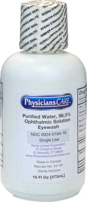 Eyewash Solution The Safety Zone Eye Cup, Buffered Solution 16 oz. Bottle MK 1142175