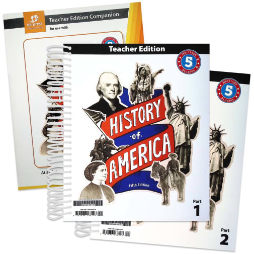 BJU Press Heritage Studies 5 History of America Teacher Edition & Teacher Edition Companion 5th Edition