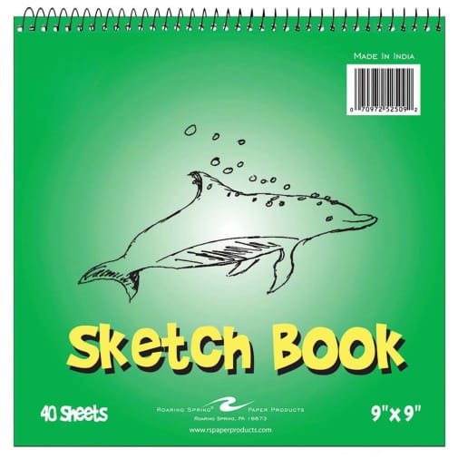 Kids Sketch Book 9" x 9"