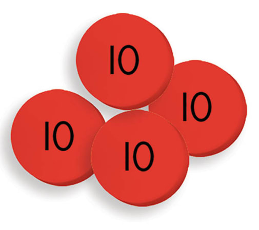 Place Value Disks 100 tens disks