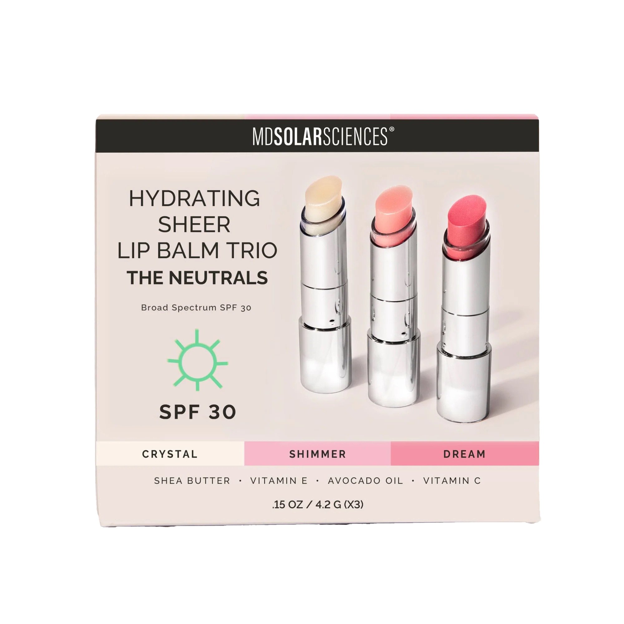 MDSolarSciences Hydrating Sheer Lip Balm, Neutrals Trio MK 1241910