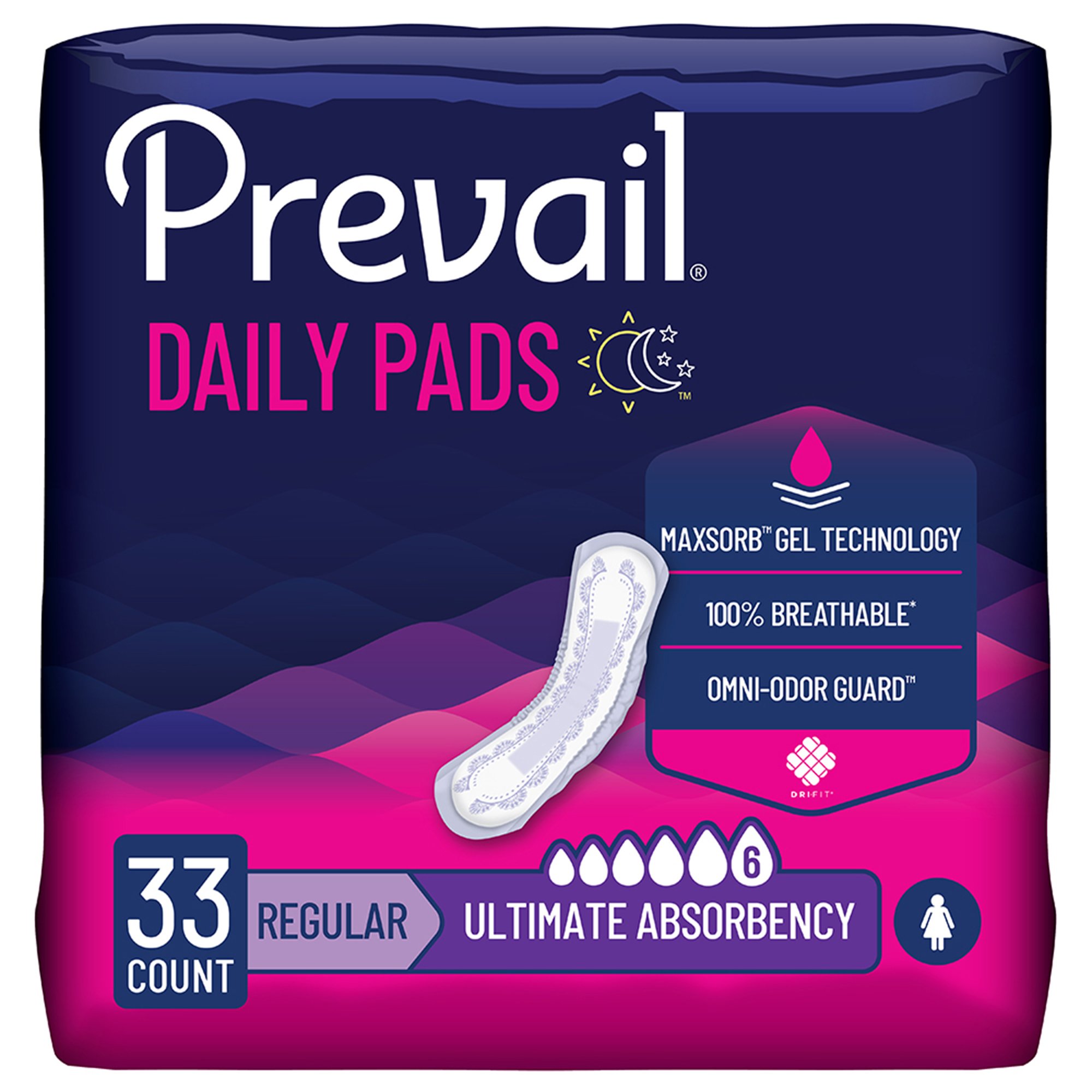 Prevail Daily Pads Ultimate Bladder Control Pad, 16-Inch Length MK 810357