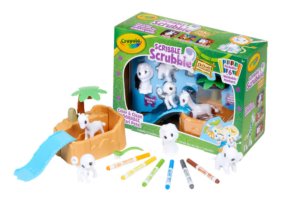 Crayola Scribble Scrubbie Washable Safari Animal Tub Set